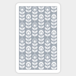 SCANDI GARDEN 01-6, white on silver grey Sticker